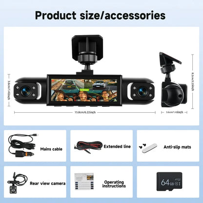 RoadGuard 4X 1080P 4-Channel Dash Cam