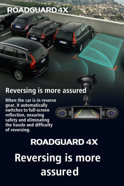 RoadGuard 4-Channel Car Dash Cam