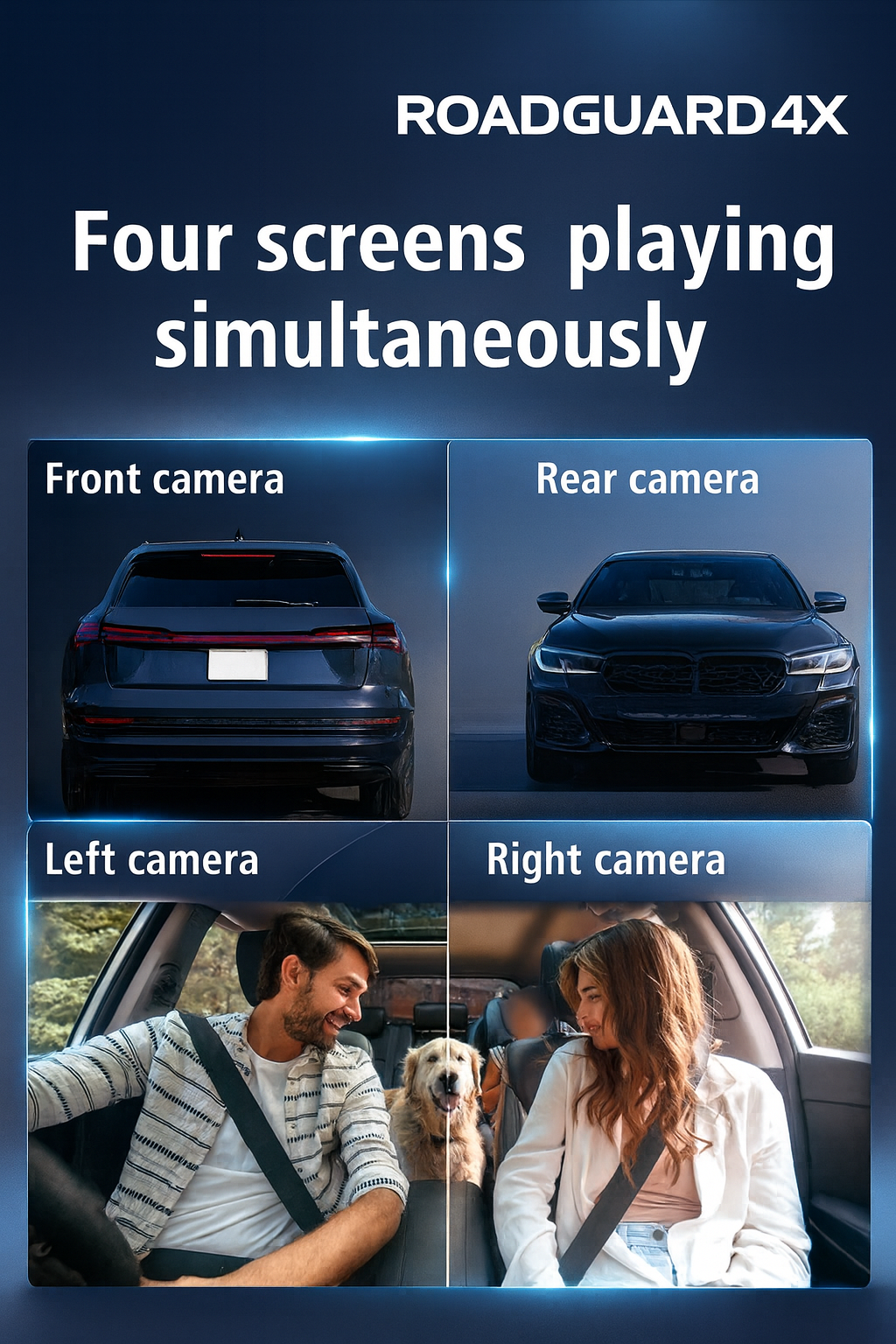 RoadGuard 4-Channel Car Dash Cam