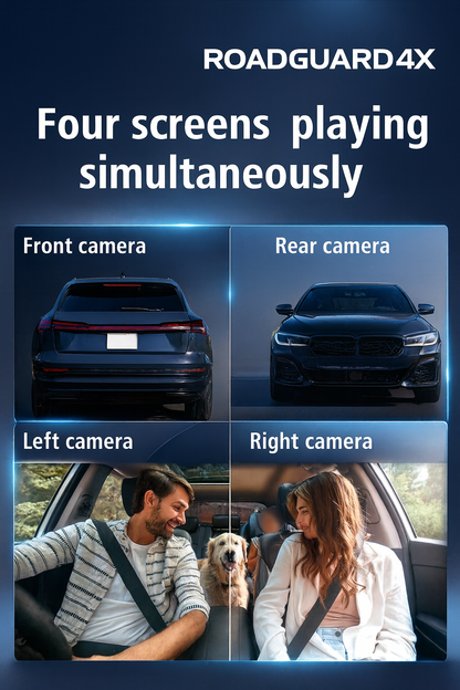RoadGuard 4-Channel Car Dash Cam